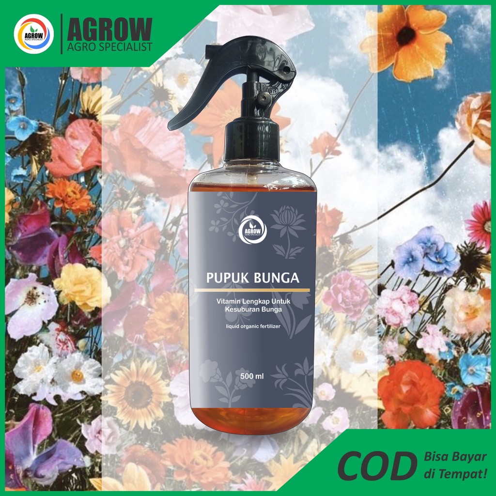 Pupuk Bunga By Agrow Leaf Fertilizer Suplemen Vitamin Bunga Anggrek Mawar Melati Tulip Lily Sedap Malam Alamanda Semprot Cair 500 ml Murah Berkualitas Premium