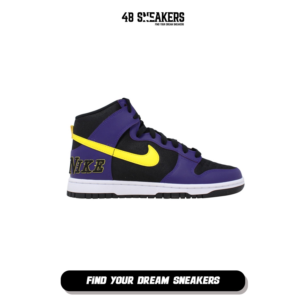 Sepatu Basket Pria  Dunk High EMB Lakers Court Purple (DH0642-001) Original