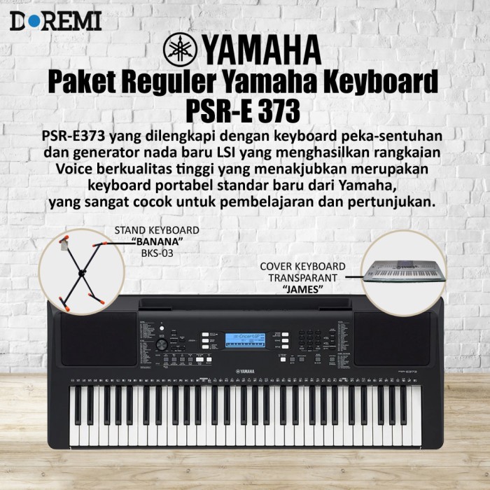 Paket Reguler Keyboard Yamaha PSR-E373 / Keyboard Yamaha PSR E 373
