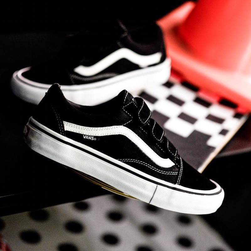 VANS OLDSKOOL PRO VELCRO BLACK WHITE