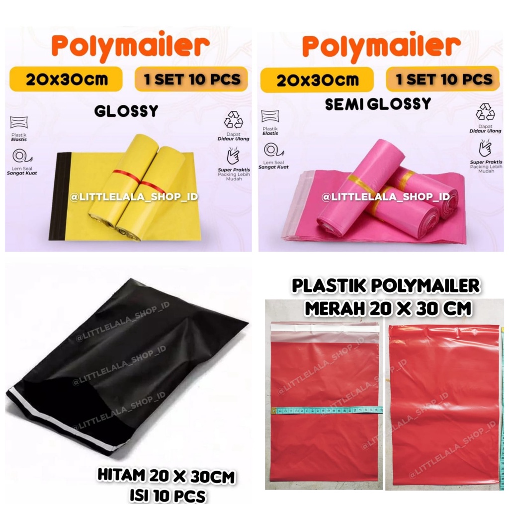 Jual Plastik Polymailer Warna Warni Ukuran Sedang 20x30cm Isi 10pcsplastik Packing Pinktoska 8140