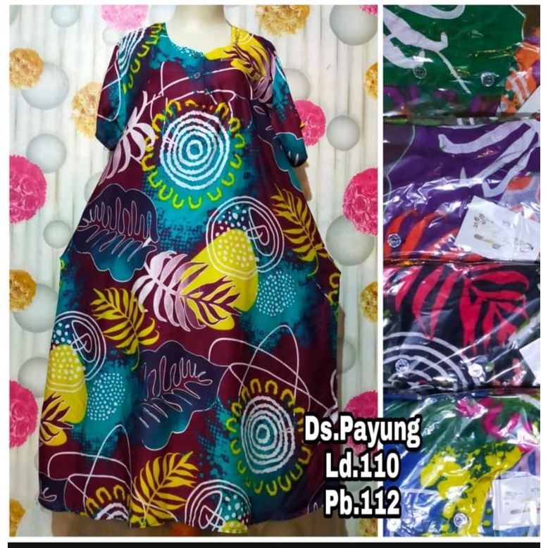 Daster payung solo XL motif terbaru daun