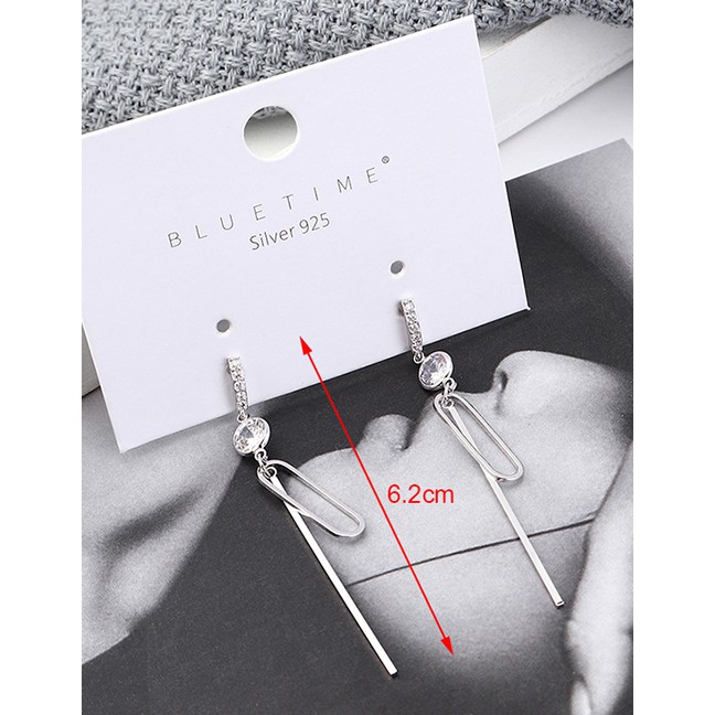 LRC Anting Tusuk Fashion Silver Plated Gold Fringed S925 Silver Pin Stud Earrings Y62305