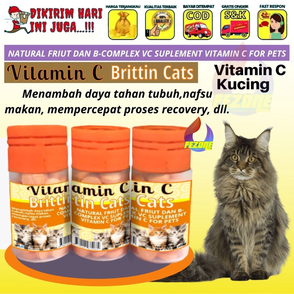 Vitamin C- Suplemen Meningkatkan Kekebalan Tubuh KUCING FEZONE