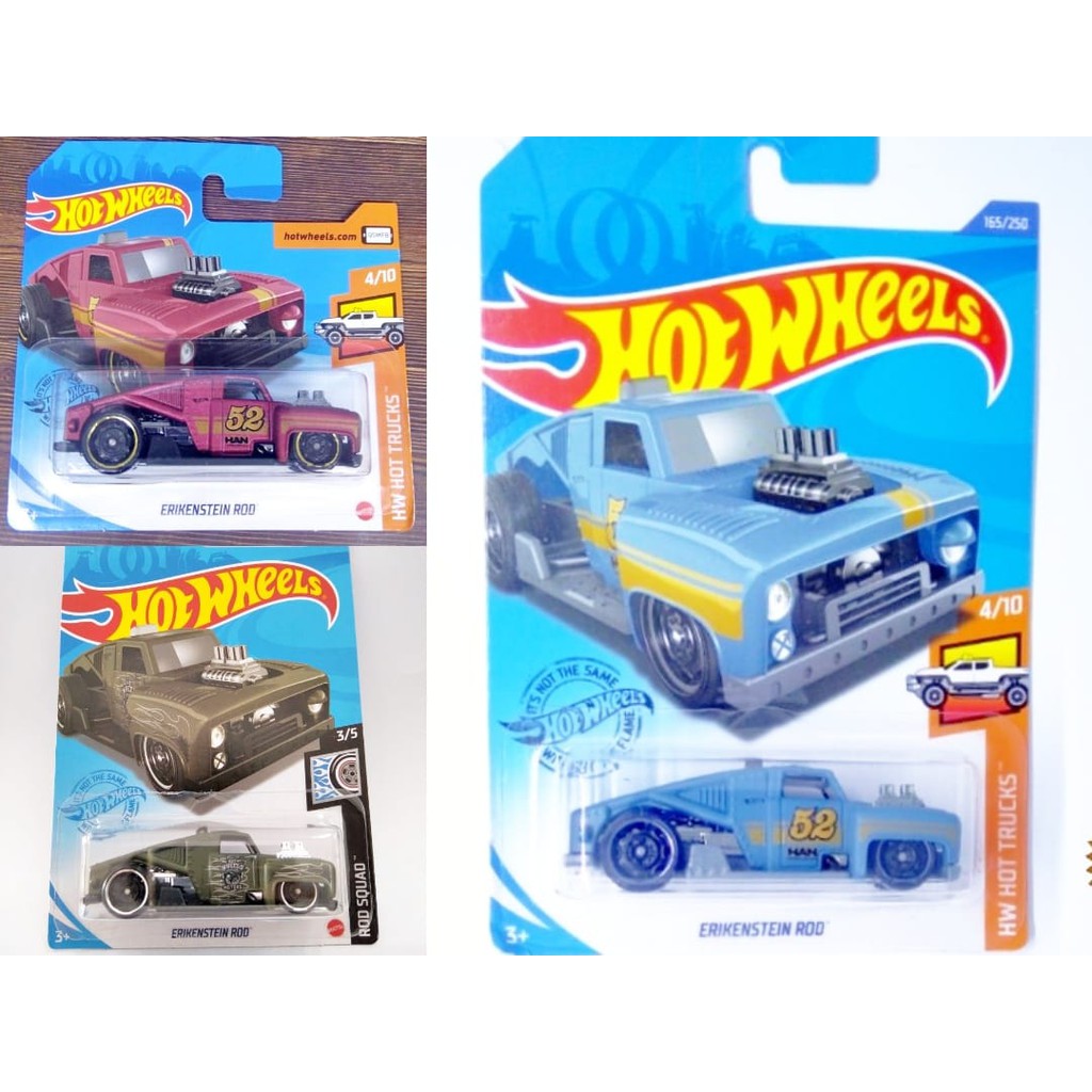 Diecast Hot Wheels ERIKENSTEIN ROD Merah Hijau Biru HW Hot Trucks Hotwheels Rod Squad Mobil Mainan