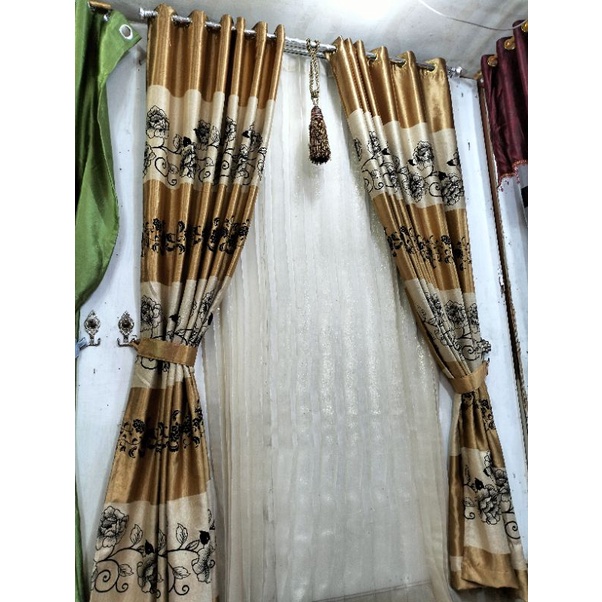 Gorden blackout bludu motif timbul