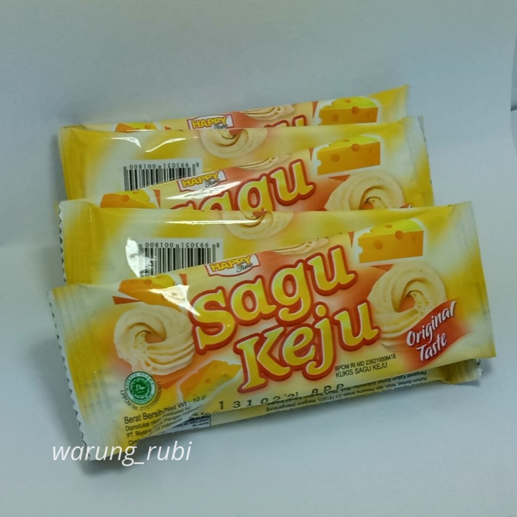 Happy Time Sagu Keju Original Taste 10 gram, Harga 1pcs. Snack Cemilan Chiki Jajanan jadul Coklat Ma
