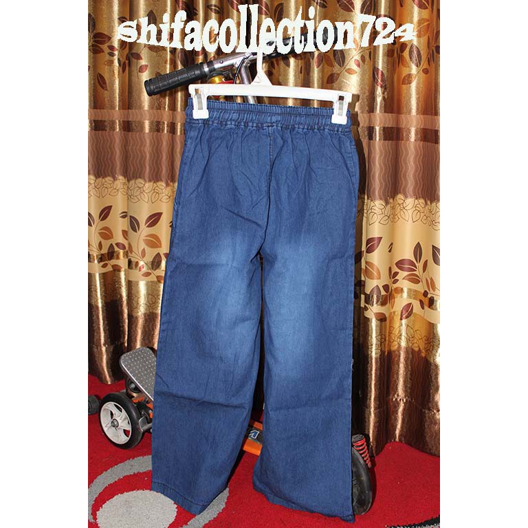 Kulot Jeans / Kulot Jeans Panjang / Celana Kulot Jeans Anak Perempuan / Celana Kulot Jeans Panjang Motif Karekter Boneka LOL LED