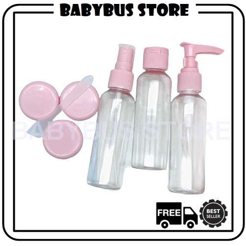 BBS Wadah botol isi ulang kosmetik parfum serum Travel Kit 6 in 1 Refill Bottle Spray Toiletries