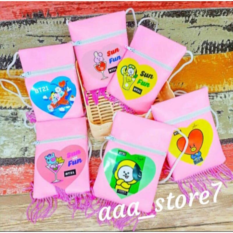 dompet slempang anak cewek/dompet slempang bts