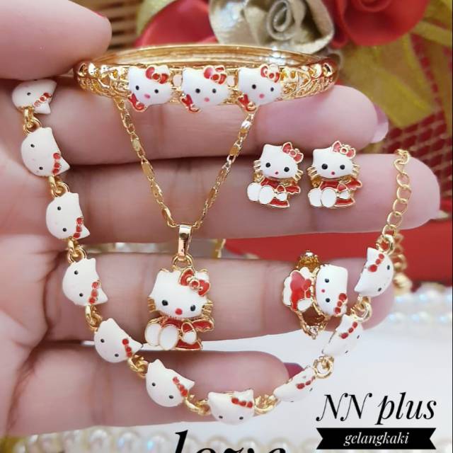 Xuping set perhiasan anak lapis emas 24k 1934d