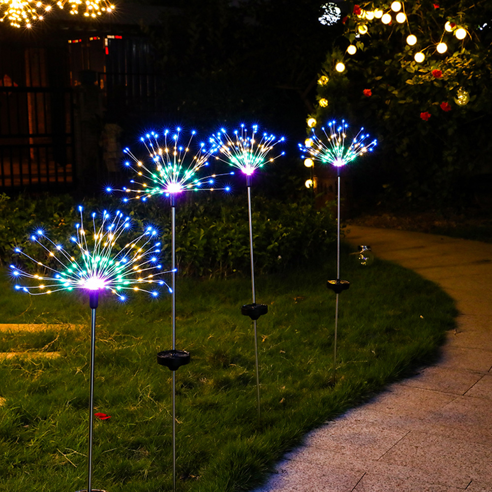 (Outdoor) Lampu Tumblr 90 / 120 / 150-led Model Kembang Api Tenaga Surya Anti Air Untuk Dekorasi Natal / Tahun Baru