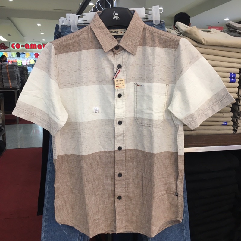(M-XL) Emba Classic Kemeja Pria Casual Original