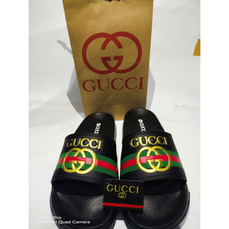 Sendal Slop Pria/Wanita Benassi Gucci