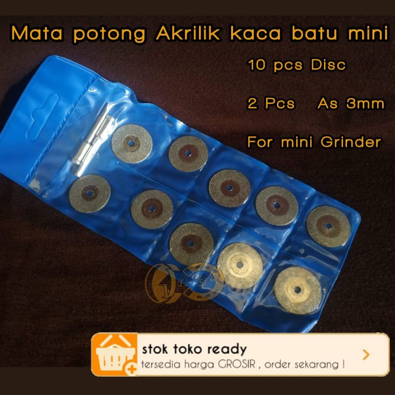 set mata bor potong akrilik batu kaca 10pcs Bor mini gerinda