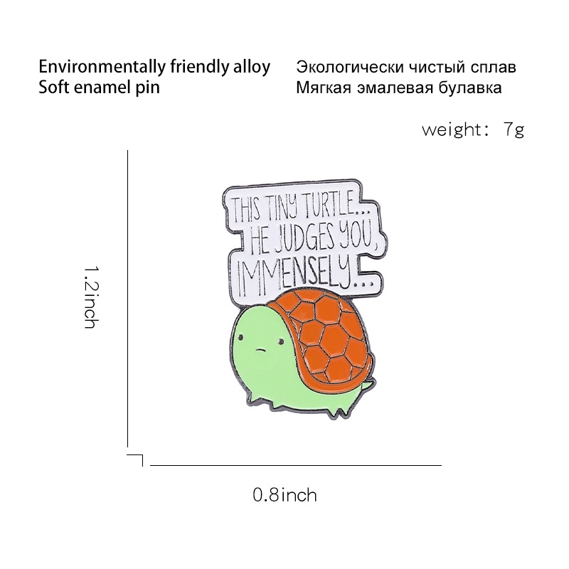 Bros Pin Enamel Bentuk Hewan Kura-Kura Untuk Aksesoris Pakaian