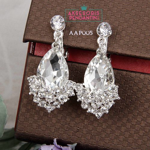 [PRODUK TERLARIS] AKSESORIS PENGANTIN ANTING ANTING WANITA HIASAN WEDDING AAP005