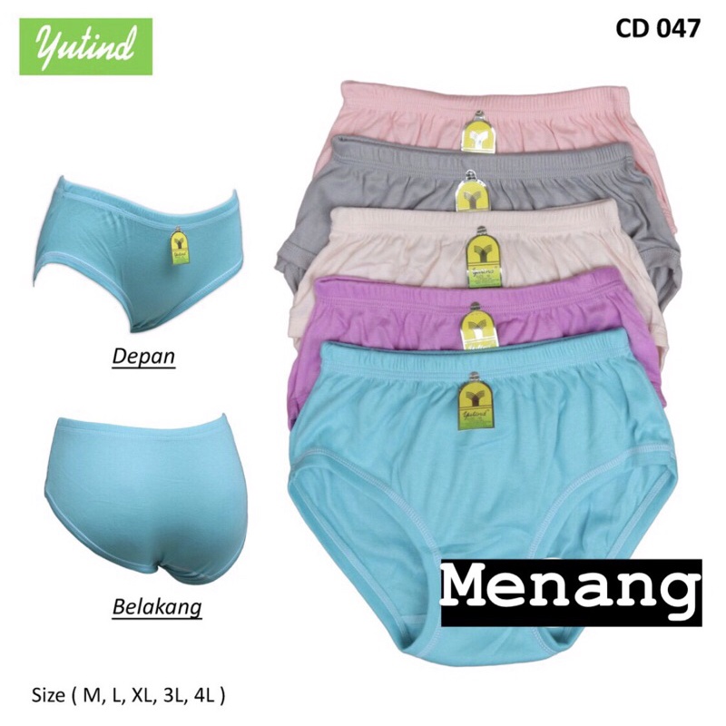 CD Yutind 047 | Celana dalam wanita karet kerut CELANA DALAM PEREMPUAN/WANITA USIA ANAK-DEWASA JUMBO / CD / CELANA DALAM / SEMPAK WANITA JUMBO BIG SIZE BESAR