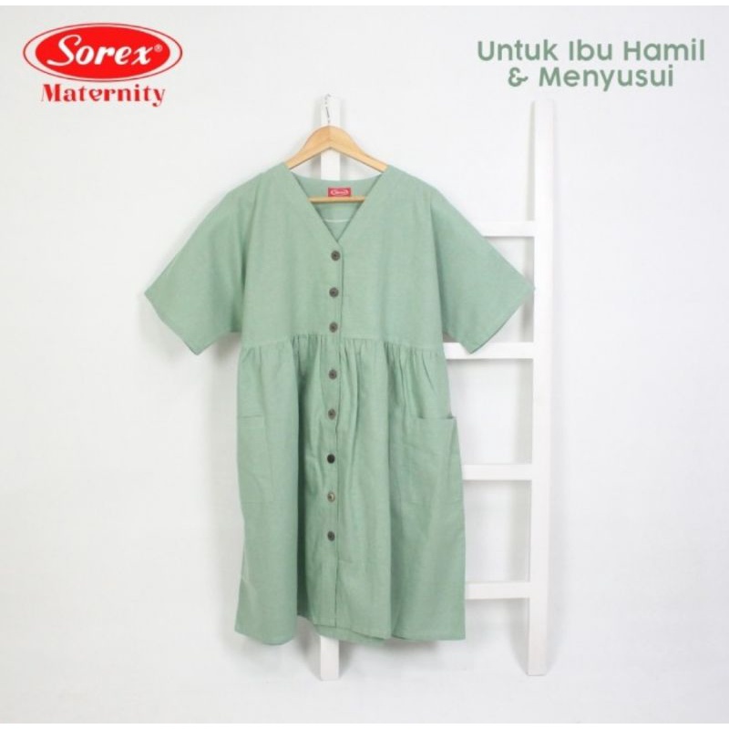 Sorex Dress Maternity Untuk Ibu Hamil &amp; Menyusui Freesize JA204