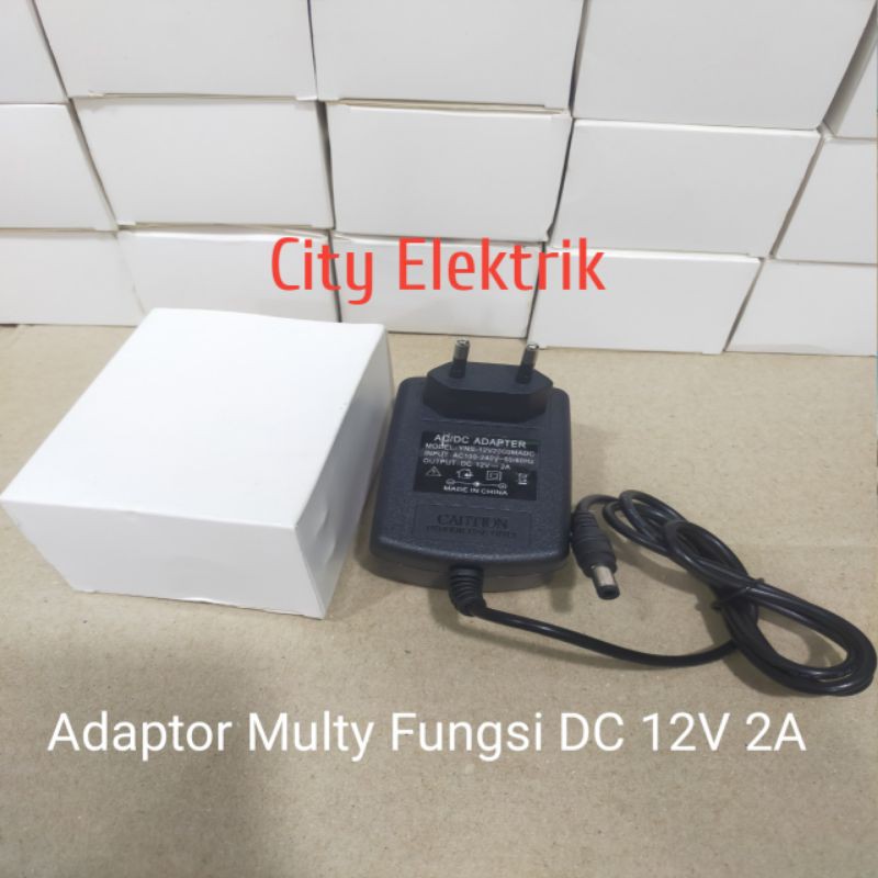 Adaptor Multi Fungsi 12V 2A / Adaptor DC 12 Volt 2 Ampare Serbaguna