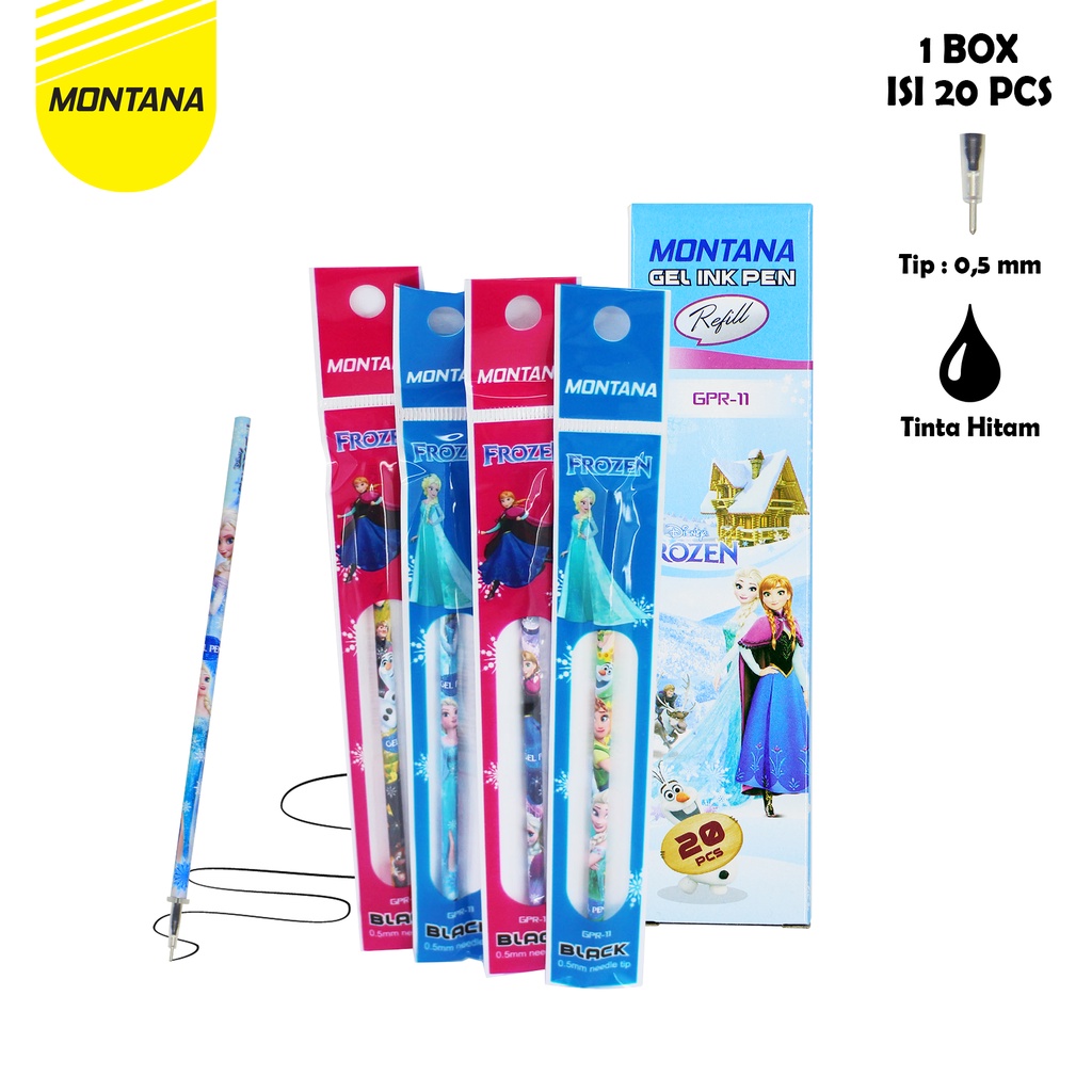 

MONTANA Gel Pen Refill / Isi Pulpen Montana GPR-11 FRZ / 0.5 mm / 1 Box 20 Set