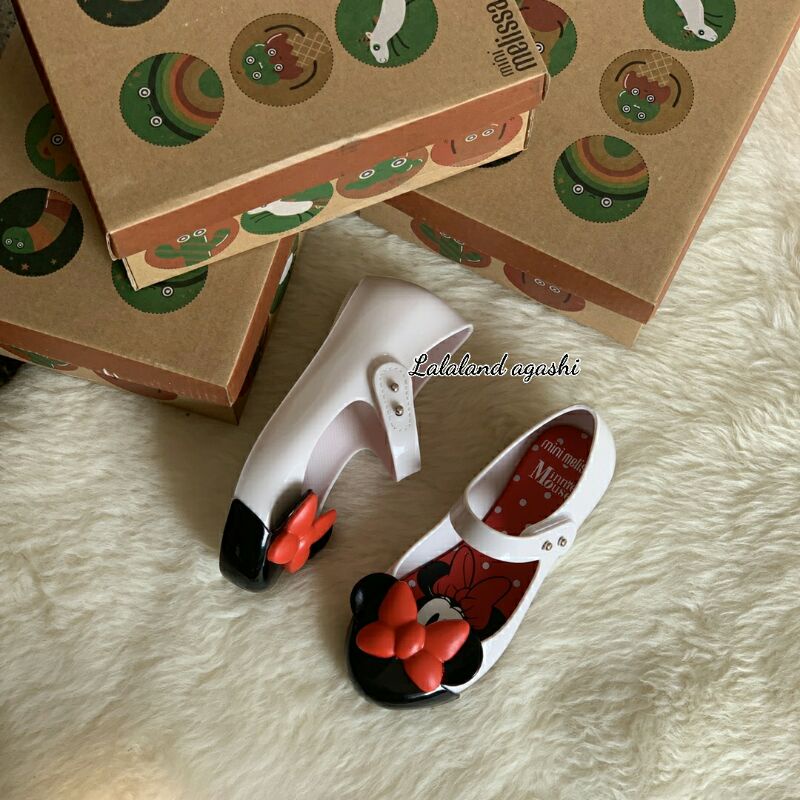 Sepatu anak minimel minnie mouse putih/sepatu anak disney/sepatu minnie mouse/sepatu jelly anak