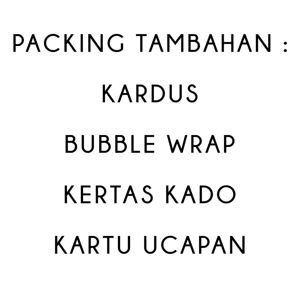 KHUSUS DENGAN PEMBELIAN DI TOKO COCO EMILY : Packing Kardus -  Bubble - Kertas Kado - Kartu Ucapan