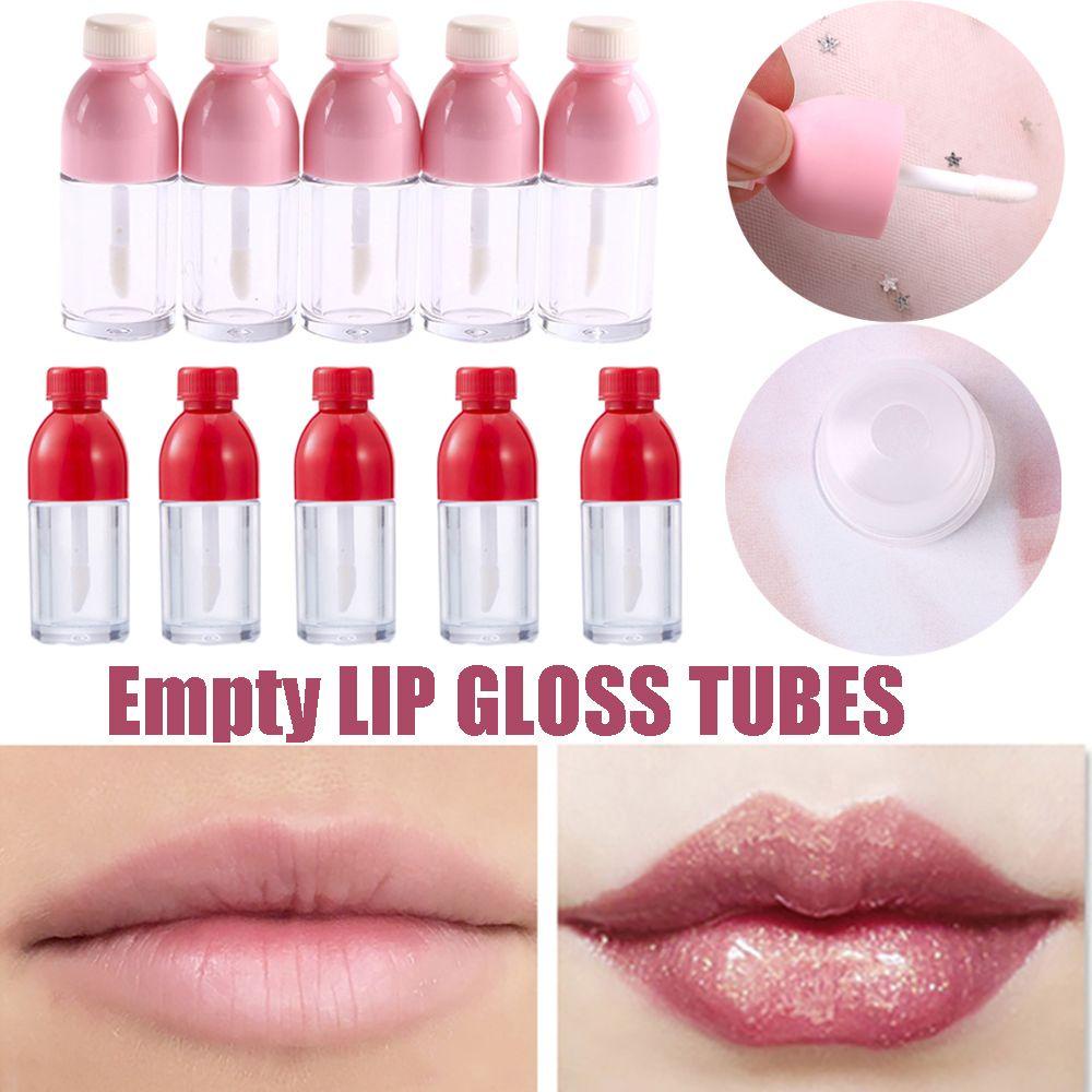 Rebuy Lip Gloss Tabung Portable Mini Hollow Merah Kosong Pink Lip Balm Handmade Alat Makeup Botol Sample