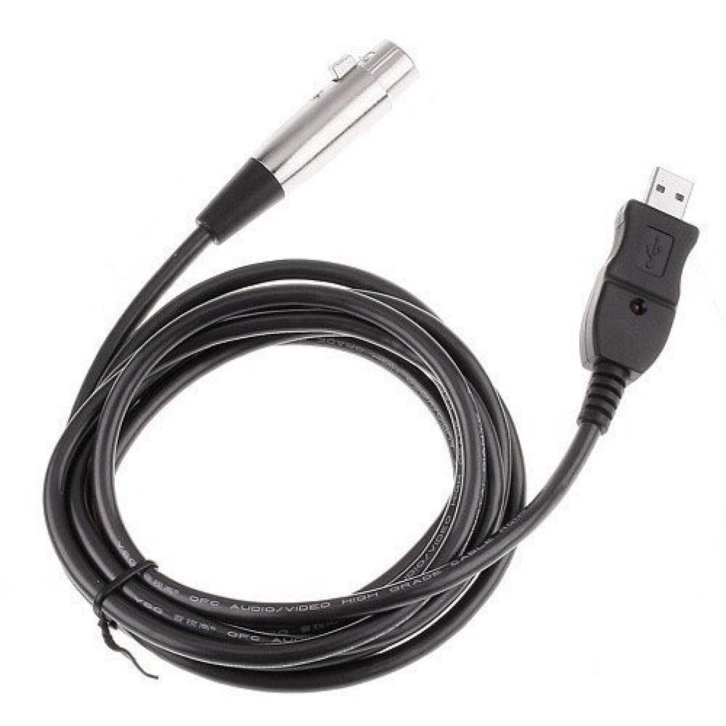 kabel cable USB to XLR Microphone Studio mik mic mikropon microfon Audio Adapter Connector 2.8M