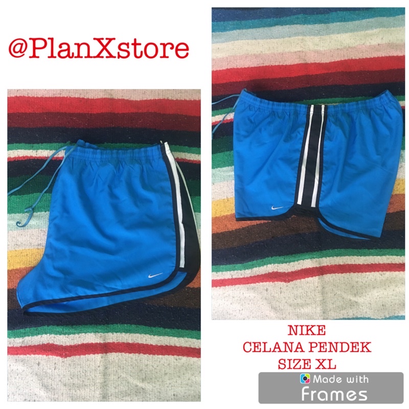 NIKE CELANA PENDEK MADE IN INDONESIA WARNA BIRU PRELOVED TERJANGKAU