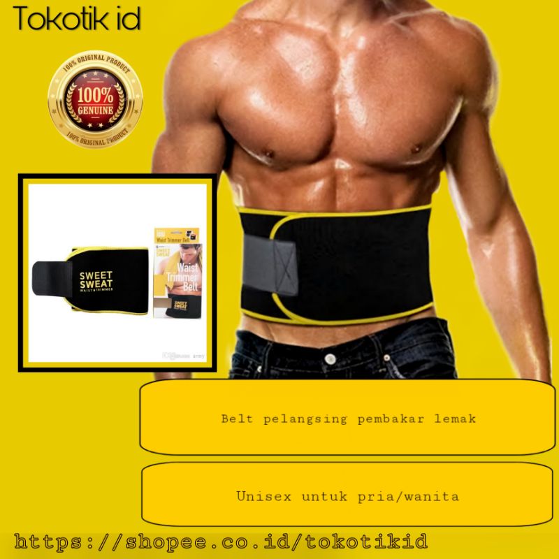 Sweet sweat belt korset premium peramping perut Fitnes Body Slim Sabuk Pembakar lemak