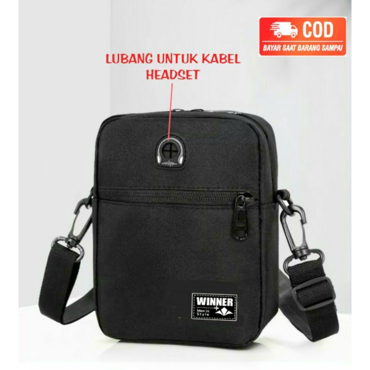 Tas Selempang Pria Kecil Original Polo Winner Original Slingbag Pria Tas Slempang Pria 1900