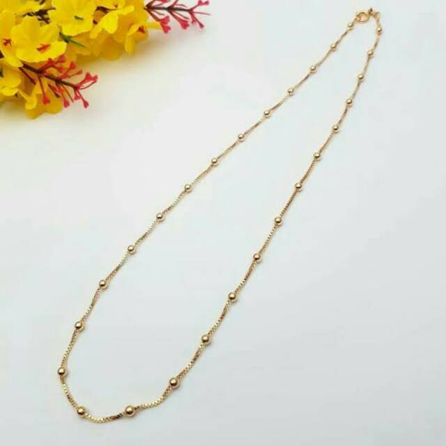 Kalung jedar anak dan dewasa emas asli kadar  750 75% 16k 22 UBS gold whitegold variasi 3 warna dimensi merica holo