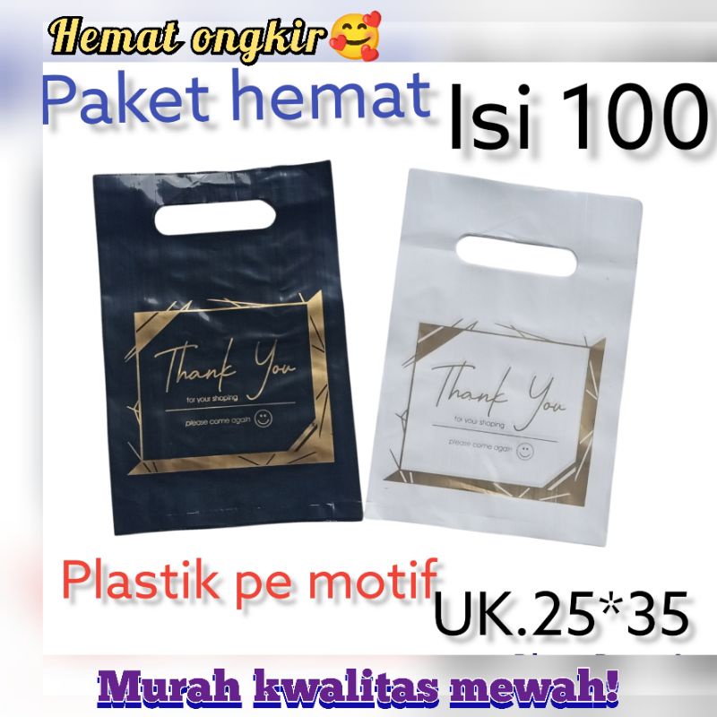 kantong plastik pe motifuk.25*35isi100kantongolshop