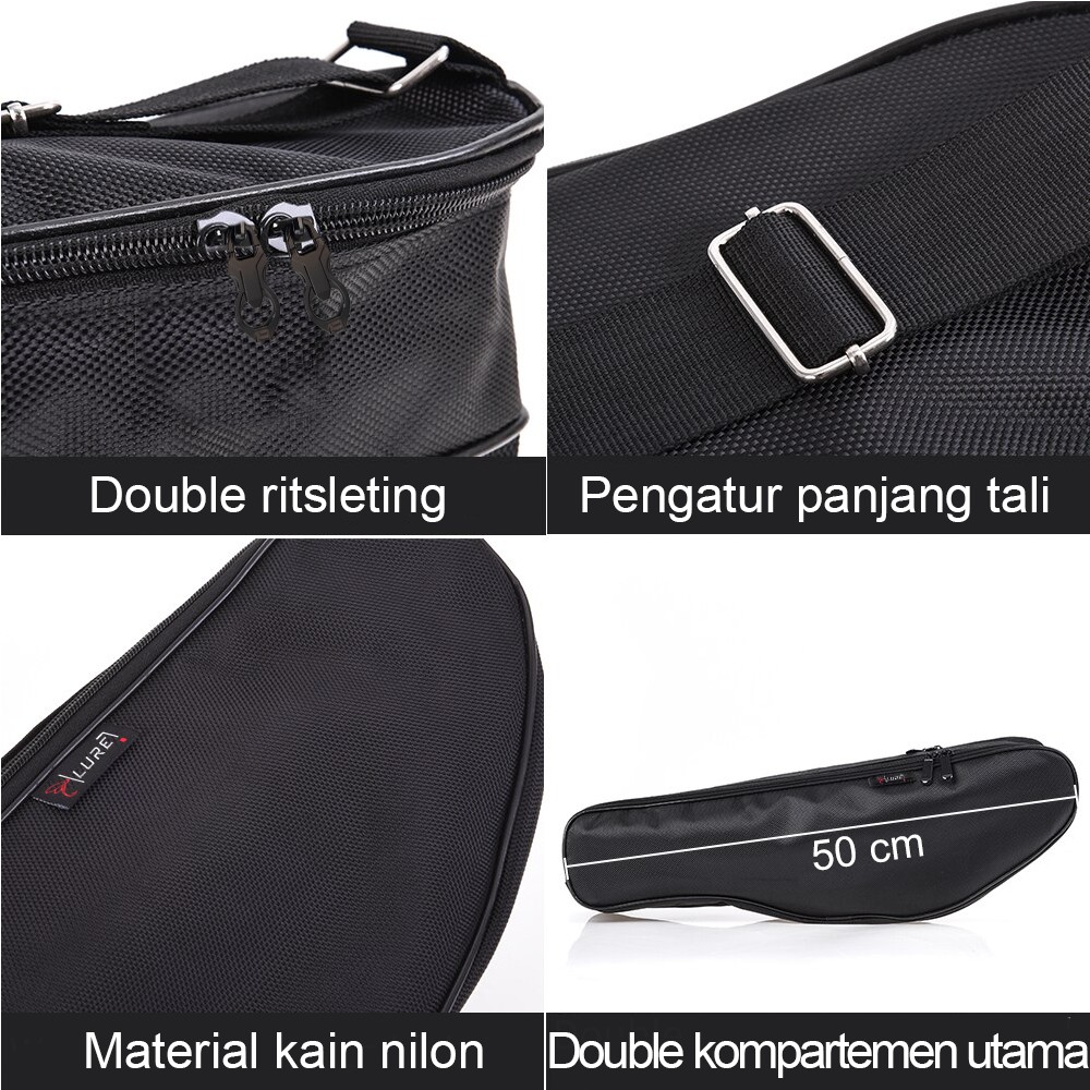 Tas Pancing untuk Peralatan Memancing Lure Panjang 50cm Double Ruang-5
