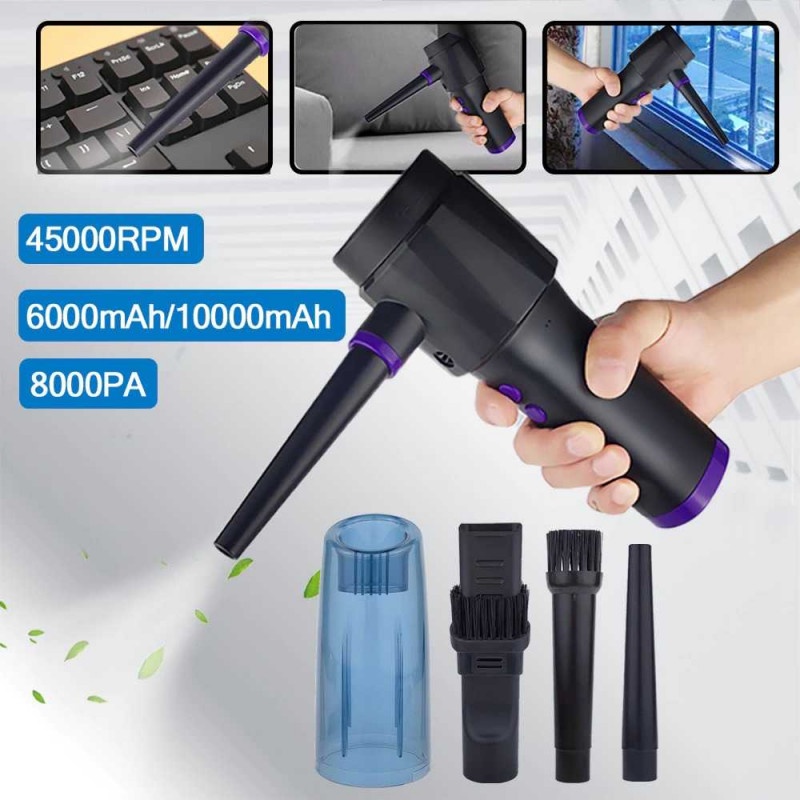 Vacuum Cleaner Mobil 2 in 1 Air Duster Blower USB 6000mAh