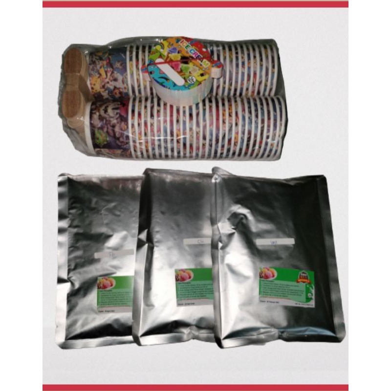 Paket usaha es krim ( 3 rasa ) ekonomis