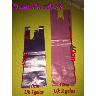 KANTONG PLASTIK gelas cup tenteng minuman warna warni cup oz pop es take away ukuran 1 GELAS WARNA