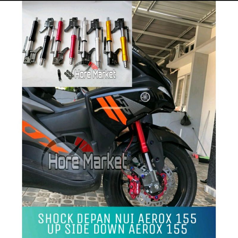 SHOCK DEPAN USD AEROX 155 // UPSLIDE DOWN AEROX 155 Nui racing
