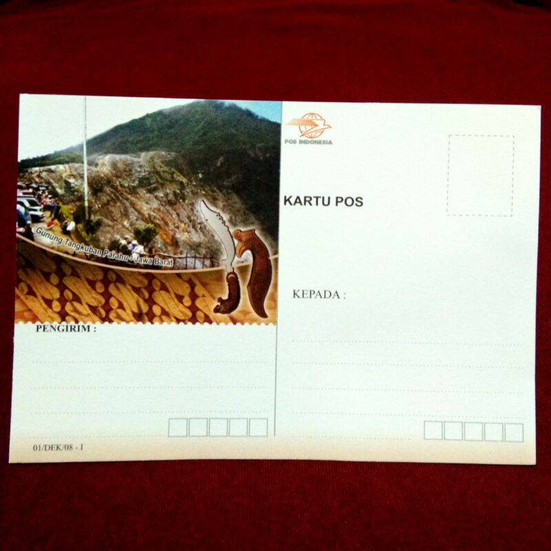 

Postcard / Kartu Pos Tangkuban Perahu, Jawa Barat, Indonesia