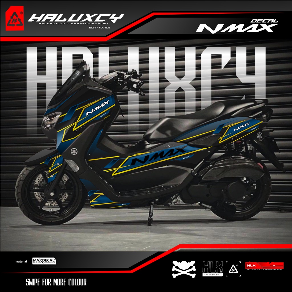DECAL NMAX NEW FULL BODY SUPERGLOSSY STIKER FULL BLOK NMAX NEW 2021 SIMPEL MINIMALIS BY 69GRAPHIC