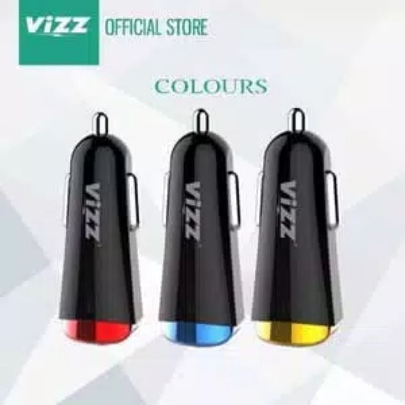 Car Charger Saver Mobil Casan Mobil Vizz CC28 Mini Tube 2USB 3.4A Fast Charger Kabel Iphone 5