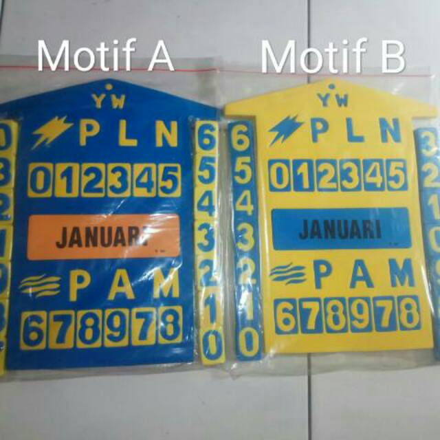 

Papan meter penunjuk angka PLN PAM