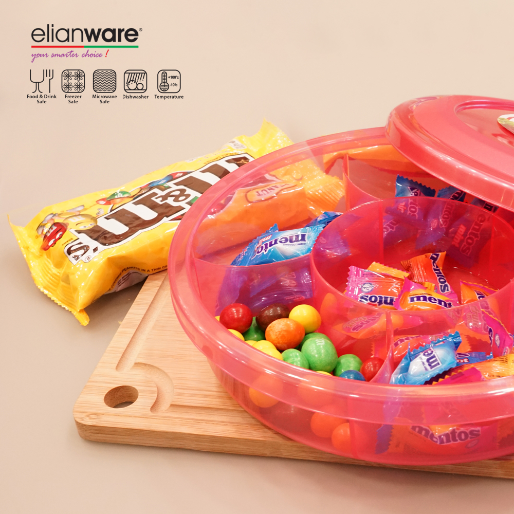 Elianware 1770ml BPA FREE Candy Tray (6 Compartments)