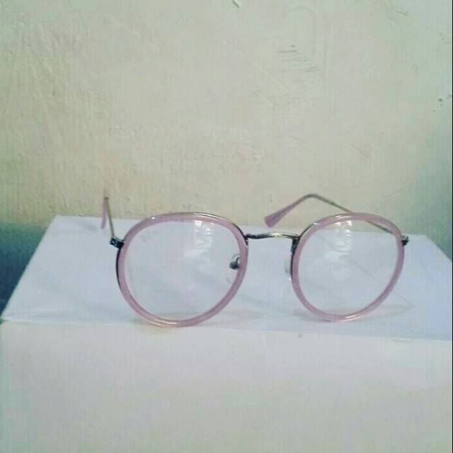 Kacamata bulat frame ungu