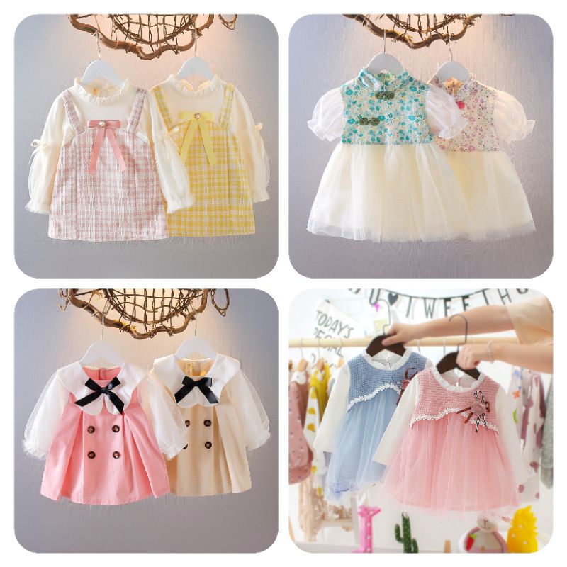 0-3TAHUN DRESS ANAK PEREMPUAN / DRESS BAYI PEREMPUAN / DRESS BABY GIRL IMPORT /DRESS PESTA ANAK BAYI