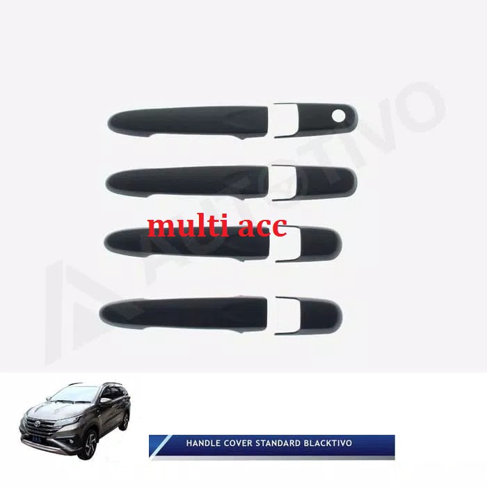 Cover Handle All New Rush 2018 - Sekarang STANDAR Hitam Doff BEST QUALITY