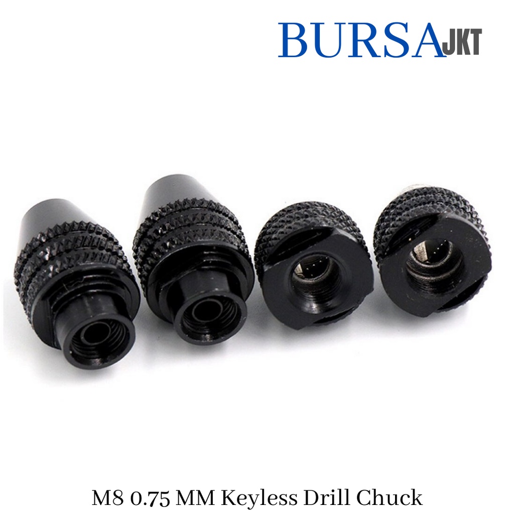 KEYLESS CHUCK M8 PANJANG .75 MM MINI DRILL GRINDER ROTARY DREMER TOOLS BOR