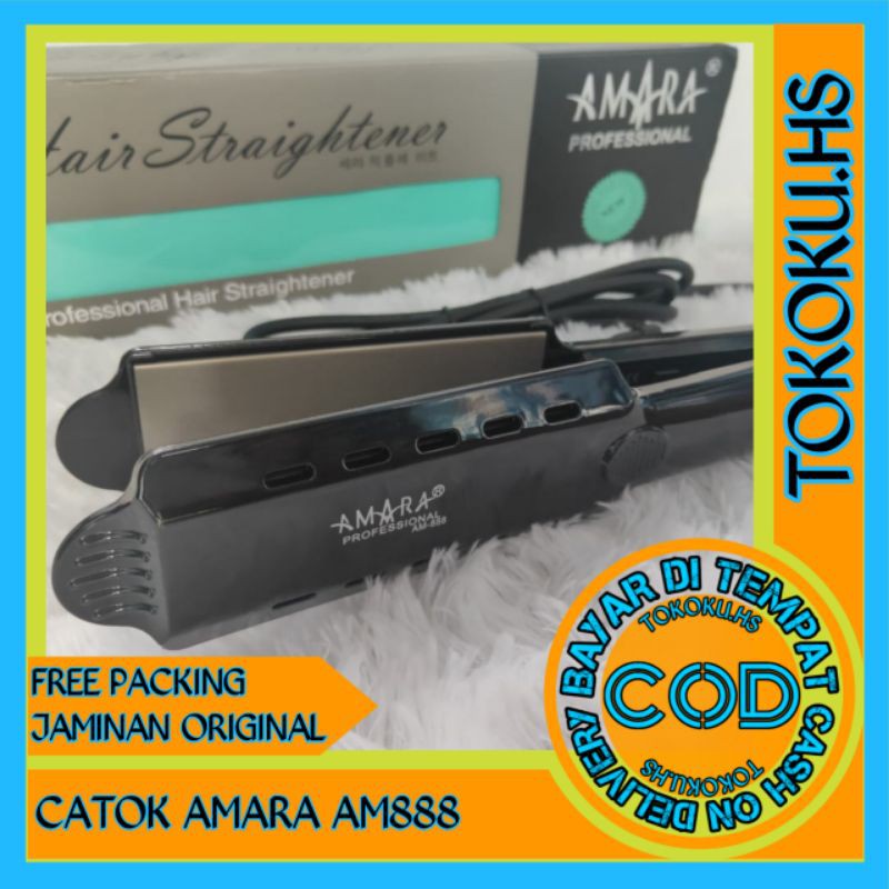 Catok rambut amara am888/catok salon/catok ion/amara/amara 888/catok pengaturan suhu
