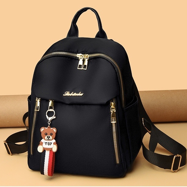 TAS RANSEL WANITA BACKPACK KOREA ANTI AIR HITAM GENDONG PUNGGUNG RAMASA TA602B5 SEKOLAH KULIAH KERJA IMPORT CEWEK REMAJA KEKINIAN MINI PREMIUM BATAM